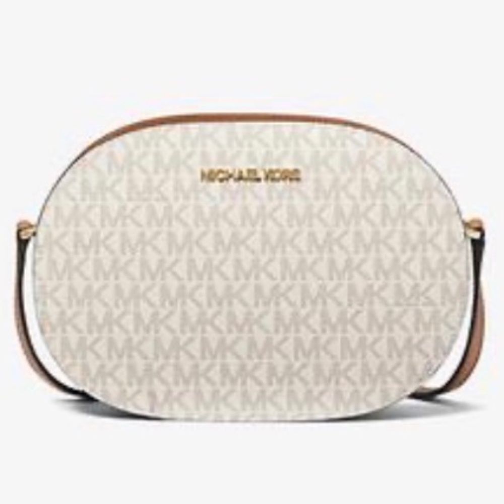 🆕 Michael Kors “Vanilla “ Jet Set Medium Signature Logo Crossbody